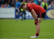 24 May 2014; A dejected Ryan Boyle,Down after the game. Ulster GAA Football Senior Championship, Preliminary Round Replay, Down v Tyrone, Pairc Esler, Newry, Co. Down. Picture credit: Oliver McVeigh / SPORTSFILE