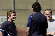 21 April 2006; Brian O'Driscoll with Shane Horgan and Denis Hickie, right, during the captain's run. Leinster captain's run, Lansdowne Road, Dublin. Picture credit: Matt Browne / SPORTSFILE