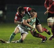 21 April 2006; Kevin Sheahan, Ireland U19, in action against Hugh Gustafson, Wales U19. IRB U19 Rugby World Cup 5th place play-off, Ireland U19 v Wales U19, Exiles Rugby Club, Dubai, United Arab Emirates. Picture credit: Richard Lane / SPORTSFILE