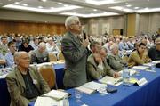 22 April 2006; Former GAA President Paddy Buggy speaking at the 2006 GAA Annual Congress. Great Southern Hotel, Killarney, Co. Kerry. Picture credit: Ray McManus / SPORTSFILE