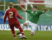 22 April 2006; Katie Taylor, Republic of Ireland, in action against Daniela Kuenzler, Switzerland.  World Cup Qualifier, Republic of Ireland v Switzerland, Richmond Park, Dublin. Picture credit: Ray Lohan / SPORTSFILE