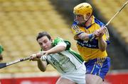 23 April 2006; Derek Quinn, Clare, in action against Brian Murray, Limerick. Allianz National Hurling League, Division 1 Semi-Final, Clare v Limerick, Semple Stadium, Thurles, Co. Tipperary. Picture credit: Ray McManus / SPORTSFILE