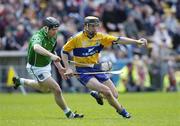 23 April 2006; Tony Griffin, Clare, in action against TJ Ryan, Limerick. Allianz National Hurling League, Division 1 Semi-Final, Clare v Limerick, Semple Stadium, Thurles, Co. Tipperary. Picture credit: Ray McManus / SPORTSFILE