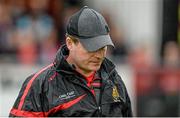 24 May 2014; Down manager James McCartan shows his disappointment after the game. Ulster GAA Football Senior Championship, Preliminary Round Replay, Down v Tyrone, Pairc Esler, Newry, Co. Down. Picture credit: Oliver McVeigh / SPORTSFILE