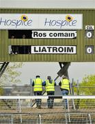 18 May 2014; Scoreboard workers and stewards await the  start of the game. Connacht GAA Football Senior Championship Quarter-Final, Roscommon v Leitrim, Dr. Hyde Park, Roscommon. Picture credit: Piaras Ó Mídheach / SPORTSFILE