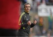 25 May 2014; Donegal manager Jim McGuinness clenches his fists in celebration at the final whistle. Ulster GAA Football Senior Championship Quarter-Final, Derry v Donegal, Celtic Park, Derry. Picture credit: Pat Murphy / SPORTSFILE