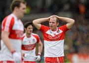 25 May 2014; A dejected Sean Leo McGoldrick, Derry at the final whistle. Ulster GAA Football Senior Championship Quarter-Final, Derry v Donegal, Celtic Park, Derry. Picture credit: Oliver McVeigh / SPORTSFILE