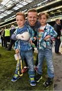 25 May 2014; 2FM DJ Nicky Byrne with his sons Rocco, left, and Jay ahead of the 3 International Friendly, Republic of Ireland v Turkey, Aviva Stadium, Lansdowne Road, Dublin. Picture credit: David Maher / SPORTSFILE