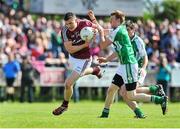 25 May 2014; Damien Comer, Galway, in action against Seamus Hannon, London. Connacht GAA Football Senior Championship, Quarter-Final, London v Galway, Emerald Park, Ruislip, London, England. Picture credit: Ray Ryan / SPORTSFILE