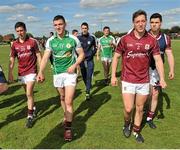 25 May 2014; Galway players Cathal Mulryan, Damien Comer and Donal O'Neill  after the game. Connacht GAA Football Senior Championship, Quarter-Final, London v Galway, Emerald Park, Ruislip, London, England. Picture credit: Ray Ryan / SPORTSFILE