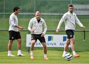 26 May 2014; Republic of Ireland's Anthony Stokes with Stephen Kelly and Shane Duffy  in action during squad training. Republic of Ireland Squad Training, Gannon Park, Malahide, Co. Dublin. Picture credit: David Maher / SPORTSFILE