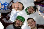 20 April 2006; Clockwise from right, are Eoin Fox, Paula Rice, Tiernan Power and Hannah Parland, all from Armagh at the launch of the Ulster Vhi Cúl Camps. Inter county stars from all over Ulster were present to announce details of the popular Summer Camps which start on July 3rd. The Vhi Cúl Camps are a nationally co-ordinated programme that aims to encourage children to learn and develop sporting and life-skills by particpating in Gaelic Games, in a fun, non-competitive environment. Gaelic Grounds, Armagh. Picture credit: Damien Eagers / SPORTSFILE