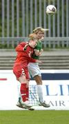 22 April 2006; Ciara Grant, Republic of Ireland, in action against Daniela Kuenzler, Switzerland. World Cup Qualifier, Republic of Ireland v Switzerland, Richmond Park, Dublin. Picture credit: Ray Lohan / SPORTSFILE