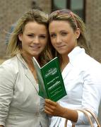 25 April 2006; Keira Ward, left, from Foxrock, Dublin, with her sister Rachel, at the Punchestown National Hunt Festival. Punchestown Racecourse, Co. Kildare. Picture credit: Pat Murphy / SPORTSFILE