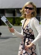 27 April 2006; Aoife Smullen, from Twomilehouse, Naas, Co. Kildare, enjoys the sun before the start of the days racing. Punchestown Racecourse, Co. Kildare. Picture credit: Brian Lawless / SPORTSFILE