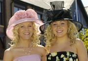 28 April 2006; Devina Brady,left, with her daughter Devina, enjoying the sunshine at the Punchestown festival. Punchestown Racecourse, Co. Kildare. Picture credit: Matt Browne / SPORTSFILE
