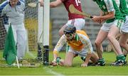 24 May 2014; London goalkeeper James Barrett clears the ball off the line. GAA Leinster Senior Hurling Championship Qualifier Group, Round 5, Westmeath v London, Cusack Park, Mullingar, Co. Westmeath. Picture credit: Piaras Ó Mídheach / SPORTSFILE