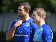 27 May 2014; Leinster's Brian O'Driscoll, right, and Rob Kearney during squad training ahead of their Celtic League 2013/14 Grand Final against Glasgow Warriors on Saturday. Leinster Rugby Squad Training, Rosemount, UCD, Belfield, Dublin. Picture credit: Brendan Moran / SPORTSFILE