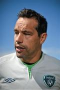 27 May 2014; Republic of Ireland's David Forde during a pitchside press conference ahead of their international friendly against Italy Saturday. Republic of Ireland Press Conference, Gannon Park, Malahide, Co. Dublin. Picture credit: David Maher / SPORTSFILE