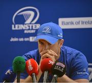 27 May 2014; Leinster's Jamie Heaslip during a press conference ahead of their RaboDirect PRO12 final against Glasgow Warriors on Saturday. Leinster Rugby Press Conference, Rosemount, UCD, Belfield, Dublin. Picture credit: Piaras Ó Mídheach / SPORTSFILE