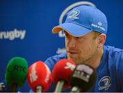 27 May 2014; Leinster's Jamie Heaslip during a press conference ahead of their RaboDirect PRO12 final against Glasgow Warriors on Saturday. Leinster Rugby Press Conference, Rosemount, UCD, Belfield, Dublin. Picture credit: Piaras Ó Mídheach / SPORTSFILE