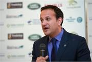 28 May 2014; Minister for Transport, Tourism & Sport Leo Varadkar, TD, during the Tattersalls International Horse Trials welcome reception. Tattersall House, Ratoath, Co. Meath. Picture credit: Ramsey Cardy / SPORTSFILE