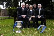 26 April 2006; Donal Bollard, centre, Allianz Ireland, with managers, from left, Brian Cody, Kilkenny, Jerry Molyneaux, Kerry, Tommy Naughton, Dublin and Joe McKenna, Limerick, at a press conference ahead of this weekend's Allianz National Hurling League Division 1 and Division 2 Finals. Allianz National Hurling League Finals Press Conference, Berkley Court Hotel, Dublin. Picture credit: David Maher / SPORTSFILE