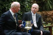 26 April 2006; Limerick manager Joe McKenna, right, in conversation with Kilkenny manager Brian Cody at a press conference ahead of this weekend's Allianz National Hurling League Division and Division 2 Finals. Allianz National Hurling League Finals Press Conference, Berkley Court Hotel, Dublin. Picture credit: David Levingstone / SPORTSFILE