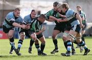 29 April 2006; John Fogarty, Connacht, is tackled by Xavier Rush, Cardiff Blues. Celtic League, Leinster v Ospreys, Arms Park, Cardiff, Wales. Picture credit: Tim Parfitt / SPORTSFILE