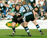 29 April 2006; Adrian Clarke, Connacht, attempts to get past Martyn Williams, Cardiff Blues. Celtic League, Leinster v Ospreys, Arms Park, Cardiff, Wales. Picture credit: Tim Parfitt / SPORTSFILE