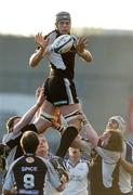 29 April 2006; Alun Wyn Jones, Ospreys, wins the ball in the lineout. Celtic League, Leinster v Ospreys, Lansdowne Road, Dublin. Picture credit: Damien Eagers / SPORTSFILE