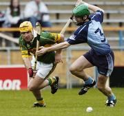 30 April 2006; John Mike Slattery, Kerry, in action against Kevin Ryan, Dublin. Allianz National Hurling League, Division 2 Final. Dublin v Kerry, Semple Stadium, Thurles, Co. Tipperary. Picture credit: David Maher / SPORTSFILE