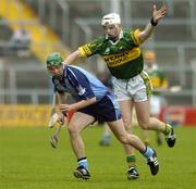 30 April 2006; Michael Carton, Dublin, in action against Shane Brick, Kerry. Allianz National Hurling League, Division 2 Final. Dublin v Kerry, Semple Stadium, Thurles, Co. Tipperary. Picture credit: Damien Eagers / SPORTSFILE