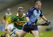 30 April 2006; Stephen McDonnell, Dublin, in action against Andrew Keane, Kerry. Allianz National Hurling League, Division 2 Final. Dublin v Kerry, Semple Stadium, Thurles, Co. Tipperary. Picture credit: Damien Eagers / SPORTSFILE