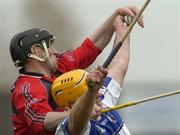 30 April 2006; Stephen Murray, Down, in action against David Cuddy, Laois. National Hurling League, Division 1 Relegation Final. Laois v Down, Pairc Tailteann, Navan, Co. Meath. Picture credit: Brian Lawless / SPORTSFILE