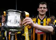 30 April 2006; Kilkenny captain Jackie Tyrrell celebrates at the end of the game with the cup. National Hurling League, Division 1 Final. Kilkenny v Limerick, Semple Stadium, Thurles, Co. Tipperary. Picture credit: David Maher / SPORTSFILE