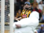 30 April 2006; Eoin Larkin, Kilkenny, watches his shot hit the net to score his side's first goal as a umpire looks carefully on. National Hurling League, Division 1 Final. Kilkenny v Limerick, Semple Stadium, Thurles, Co. Tipperary. Picture credit: David Maher / SPORTSFILE