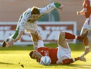2 May 2006; Gar Cooney, Shamrock Rovers, in action against Alan Reilly, St. Patrick's Athletic. eircom League, Premier Division, St. Patrick's Athletic v Shamrock Rovers, Richmond Park, Dublin. Picture credit: David Maher / SPORTSFILE