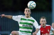 2 May 2006; Ray Scully, Shamrock Rovers, in action against Trevor Molloy, St. Patrick's Athletic. eircom League, Premier Division, St. Patrick's Athletic v Shamrock Rovers, Richmond Park, Dublin. Picture credit: David Maher / SPORTSFILE
