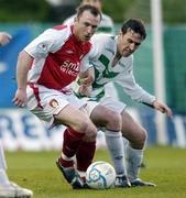 2 May 2006; Trevor Molloy, St. Patrick's Athletic, in action against Robbie Clarke, Shamrock Rovers. eircom League, Premier Division, St. Patrick's Athletic v Shamrock Rovers, Richmond Park, Dublin. Picture credit: David Maher / SPORTSFILE