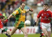 30 April 2006; James Gallagher, Donegal, in action against Louth. National Football League, Division 2 Final. Donegal v Louth, Kingspan Breffni Park, Co. Cavan. Picture credit: Matt Browne / SPORTSFILE