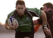 5 May 2006; Tom Tierney, Connacht, goes past the tackle of Allan Jacobsen, Edinburgh Gunners, to score the opening try of the game. Celtic League, Connacht v Edinburgh Gunners, Sportsground, Galway. Picture credit; Matt Browne / SPORTSFILE