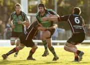 5 May 2006; Gavin Williams, Connacht, is tackled by David Duley, and Matt Mustchin, right, Edinburgh Gunners. Celtic League, Connacht v Edinburgh Gunners, Sportsground, Galway. Picture credit; Matt Browne / SPORTSFILE