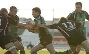 5 May 2006; Darren Yapp, Connacht, is tackled by Marcus Di Rollo,13, and David Duley, Edinburgh Gunners. Celtic League, Connacht v Edinburgh Gunners, Sportsground, Galway. Picture credit; Matt Browne / SPORTSFILE