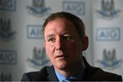 29 May 2014; Dublin manager Jim Gavin during a press conference ahead of their Leinster GAA Football Senior Championship game against Laois on Sunday the 8th of June. Dublin Senior Football Press Conference, Gibson Hotel, Dublin. Picture credit: Matt Browne / SPORTSFILE