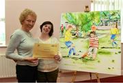 29 May 2014; Special Olympics Ireland athlete Sandra McCabe, from Clondalkin, with her painting and Frances Kavanagh, Senior Director-Sport Special Olympics Ireland. Stewarts Hospital, Palmerstown, Dublin. Picture credit: Matt Browne / SPORTSFILE