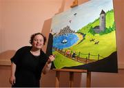 29 May 2014; Special Olympics Ireland athlete Louise O'Keefe, from Maynooth, Co. Kildare, with her painting which has been chosen to be displayed at the Special Olympics 2014 International Art Exhibition as part of the European Special Olympics Games which will take place in Belgium in September 2014. Stewarts Hospital, Palmerstown, Dublin. Picture credit: Matt Browne / SPORTSFILE
