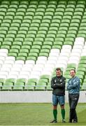 29 May 2014; Republic of Ireland manager Martin O'Neill, right, speaks with assistant coach Roy Keane during squad training ahead of their international friendly against Italy on Saturday. Republic of Ireland Squad Training, Aviva Stadium, Lansdowne Road, Dublin. Picture credit: Ramsey Cardy / SPORTSFILE