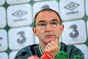 29 May 2014; Republic of Ireland manager Martin O'Neill during a press conference ahead of their international friendly against Italy on Saturday. Republic of Ireland Press Conference, Aviva Stadium, Lansdowne Road, Dublin. Picture credit: Ramsey Cardy / SPORTSFILE