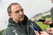 30 May 2014; Republic of Ireland manager Martin O'Neill during a press conference ahead of their international friendly against Italy on Saturday. Republic of Ireland Press Conference, Gannon Park, Malahide, Co. Dublin. Picture credit: David Maher / SPORTSFILE